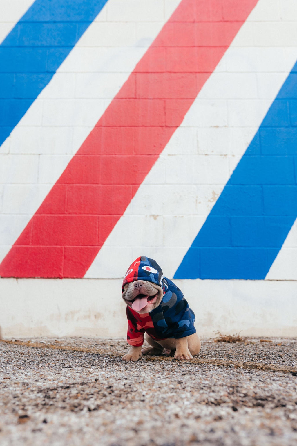 Red and Blue Camo Hoodie